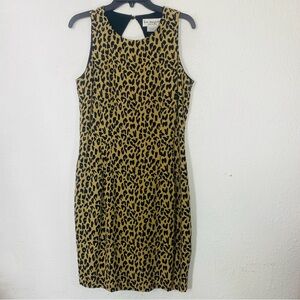 Lew Magram Vintage Leopard Print Silk Dress L
